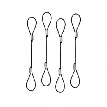 Set 4 bucati sarme de legatura din otel pentru securizarea cablurilor/adaptoarelor, Lindy L40774