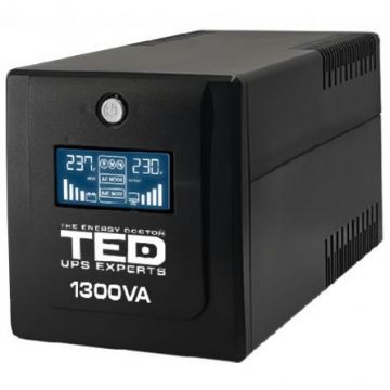 UPS 1300VA/750W LCD Line Interactive AVR 4 schuko USB Management TED Electric TED001580 DZ088392