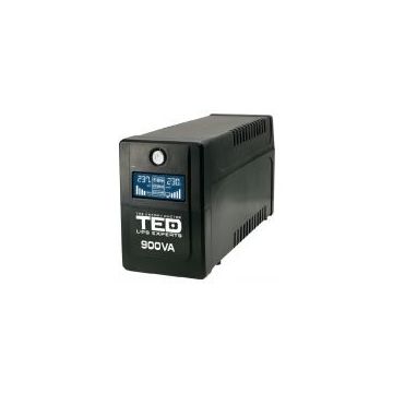 UPS 900VA/500W LCD Line Interactive AVR 2 schuko USB Management TED Electric TED003942 DZ088390