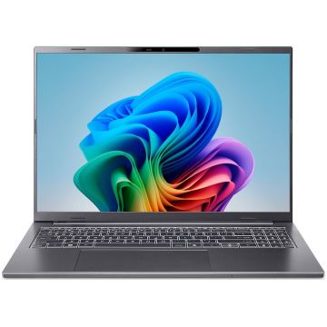 Acer Laptop Acer Aspire 16 AI OLED, procesor AMD Ryzen™ AI 7 350 pana la 5.0 GHz, 16 inch, WUXGA OLED, 16GB LPDDR5X, 1TB SSD, AMD Radeon™ 860M, No OS, Gri
