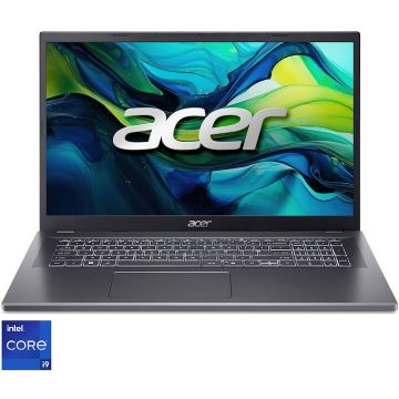 Acer Laptop Acer Aspire 17, Procesor Intel® Core™ i9-13900H, Display 17.3, FHD IPS, RAM 16GB LPDDR5, 1TB SSD, Intel® Iris® Xe Graphics, No OS, Steel Gray