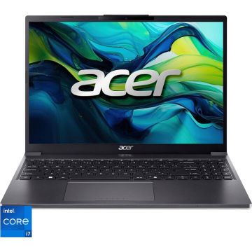 Acer Laptop Acer Aspire Go 15 AG15-51P, Procesor Intel® Core™ i7-1355U, Display 15.3 WUXGA, 16GB RAM , 512GB SSD, Intel Integrated Graphics, NO OS, Gri