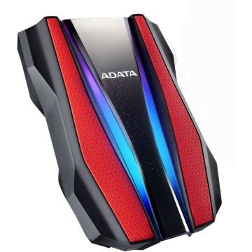 Adata HDD Extern ADATA Durable HD770G 2TB, RGB, 2.5, USB 3.2 Gen 1, Rosu