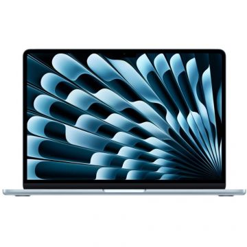 Apple Laptop Apple MacBook Air 13.6 inch, Liquid Retina, Apple M4 (CPU 10-core, GPU 10-core), 32GB RAM, 2TB SSD, INT KB, macOS Sequoia, Albastru deschis