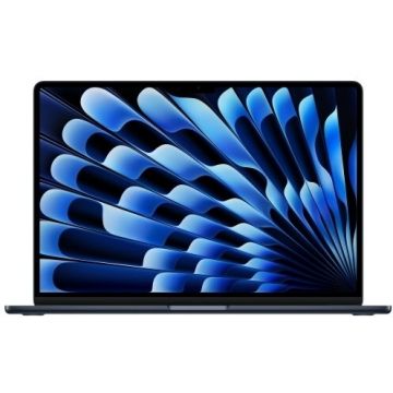 Apple Laptop Apple MacBook Air 15.3 inch, Liquid Retina, Apple M4 (CPU 10-core, GPU 10-core), 32GB RAM, 512GB SSD, INT KB, macOS Sequoia, Negru