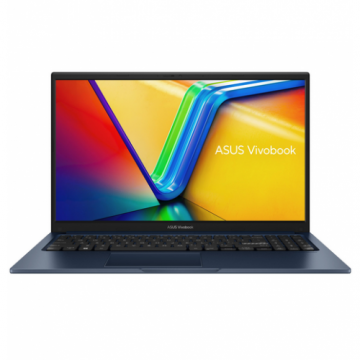Asus Laptop ASUS Vivobook 15, procesor Intel® Core™ i3 1315U, 15.6 inch, Full HD, 16 GB DDR4-SDRAM, 512 GB SSD, Intel Iris Xe Graphics, No OS, Albastru
