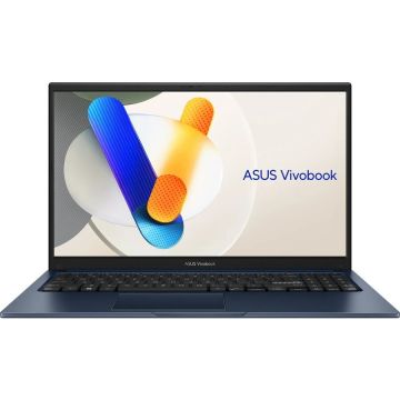 Asus Laptop ASUS Vivobook 15 X1504, Intel Core 5 120U, 15.6 inch, RAM 16GB, SSD 512GB, Iris Xe, Windows 11, Albastru