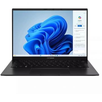 Asus Laptop ASUS Zenbook 14 OLED UM3406HA-WS74T, AMD Ryzen™ 7 8840HS 35.6 cm (14), Touchscreen, WUXGA, 16 GB RAM, 512 GB SSD, Radeon 780M, Windows 11 Home, Negru