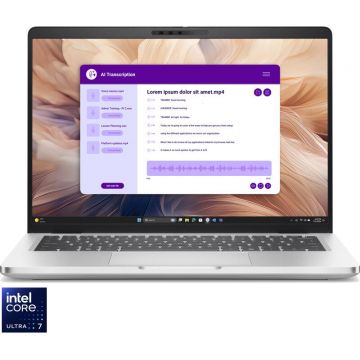 Dell Laptop DELL 14'' Pro 14 Plus PB14250, FHD+, Procesor Intel® Core™ Ultra 7 265U (12M Cache, up to 5.30 GHz), 64GB DDR5, 1TB SSD, Intel Graphics, Win 11 Pro, 3Yr ProSupport