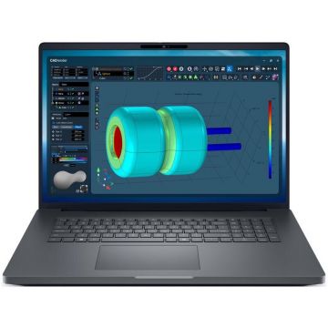 Dell Laptop Dell Pro Max 18 Plus MB18250, Procesor Intel® Core™ Ultra 9 285HX (30M Cache, pana la 5.50 GHz), 18 inch, QHD+, 64GB DDR5, 1TB SSD, NVIDIA RTX PRO 3000 Blackwell 12GB, Ubuntu, Gri