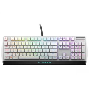 Dell Tastatura Gaming Dell Alienware 510K, Mecanica, Iluminata RGB, Taste Slim, Alb