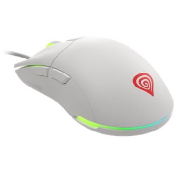 Genesis Mouse gaming, Genesis, Krypton 750, cablat, LED RGB, Alb