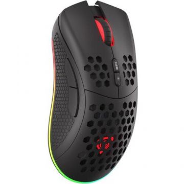 Genesis Mouse Optic Genesis Natec Zircon 550, RGB LED, USB Wireless, Negru