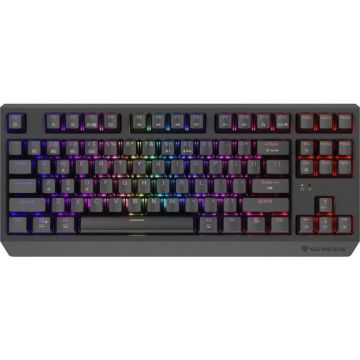 Genesis Tastatura mecanica pentru gaming Genesis Thor 230 TKL, RGB, Wireless, USB, Switch Outemu Red, Negru
