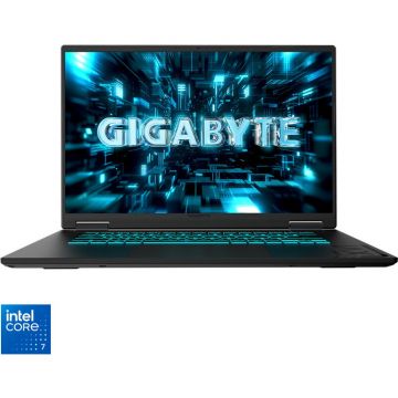 Gigabyte Laptop GIGABYTE Gaming 16'' A16 PRO DXH, WQXGA 165Hz, Procesor Intel® Core™ 7 240H (24M Cache, up to 5.20 GHz), 32GB LPDDR5X, 1TB SSD, GeForce RTX 5070 Ti 12GB, No OS, Negru