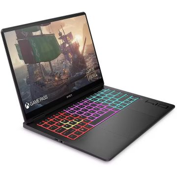 HP Laptop HP Omen Transcend 14-fb1217nw, Intel Core Ultra 7 255H, 14 inch, RAM 32 GB, SSD 1 TB, NVIDIA GeForce RTX 5060 Laptop GPU, Windows 11, Negru