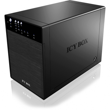 ICYBOX Carcasa externa HDD IcyBox 4x3,5'' SATA pentru USB 3.0, eSATA, JBOD, negru