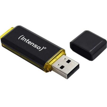 Intenso Memorie USB  Intenso High Speed Line - 128 GB - USB tip A - 3.2 Gen 1 (3.1 Gen 1) - 250 MB/s - Cap - Negru - Galben