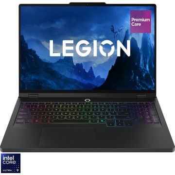 Lenovo Laptop Gaming Lenovo Legion Pro 5 16IAX10H, procesor Intel® Core™ Ultra 9 275HX pana la 5.4GHz, 16 inch, WQXGA, OLED, 240Hz, 32GB DDR5 RAM, 2TB SSD, NVIDIA® GeForce RTX™ 5070 Ti 12GB GDDR7, No OS, Negru
