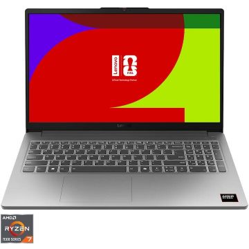 Lenovo Laptop Gaming Lenovo LOQ 15ARP10E, procesor AMD Ryzen™ 7 7735HS pana la 4.75GHz, 15.6 inch, Full HD, IPS, 144Hz, 16GB DDR5 RAM, 512GB SSD, NVIDIA® GeForce RTX™ 4050 6GB GDDR6, No OS, Gri