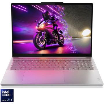 Lenovo Laptop Lenovo Yoga Pro 9 16IAH10, procesor Intel® Core™ Ultra 9 285H, 16 inch, 3.2K, OLED, 120Hz, Touch, 64GB LPDDR5x RAM, 2TB SSD, NVIDIA® GeForce RTX™ 5070 8GB GDDR7, Windows® 11 Pro, Gri