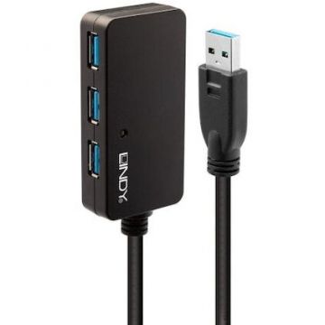 Lindy Hub USB Lindy LY-43159, 4x USB 3.2 gen 1, Black