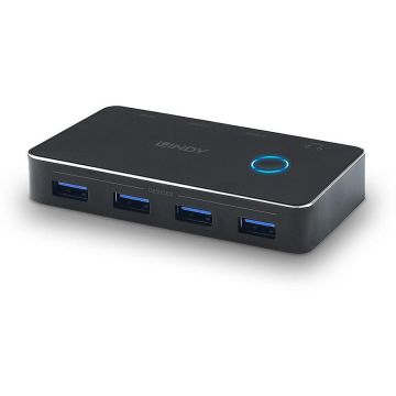Lindy Switch USB Lindy 4 Port USB 3.0 2:4 LY-43387 (timbru verde 0.18 lei)