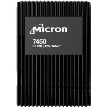 MICRON SSD, Micron, 7450 MAX, 800 GB, U.3 PCIe 4.0 (NVMe), Negru