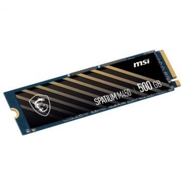 MSI SSD MSI Spatium M450, Capacitate 500GB, NVMe, M.2, PCI Express 4.0, 3D NAND
