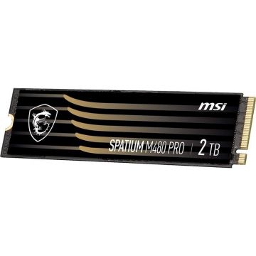 MSI SSD MSI Spatium M480 PRO PCIE 4.0 NVME M.2, 2TB, PCI Express 4.0, 3D NAND