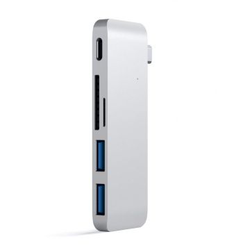 Satechi Hub USB Satechi ST-TCUPS, 2 x USB 3.0, USB Type-C (Argintiu)