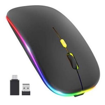 techsuit Mouse Wireless Techsuit M1, RGB,  2.4 GHz, optic, 1600DPI, Negru