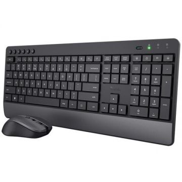 Trust Kit Tastatura si Mouse Trust Trezo, USB Wireless, Gri/Negru