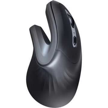 Trust Mouse Trust Verro Ergonomic, Wireless 2.4 GHz, 600-1200-1600 dpi, 5-1 butoane-scroll, Negru, 23507