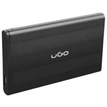 UGo Carcasa rack pentru hard disk, uGo, 2,5, USB, Aluminiu, Negru