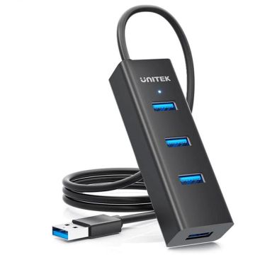 UNITEK Hub USB-A Unitek Y-3089V01, 4 porturi, 5Gbps, Negru
