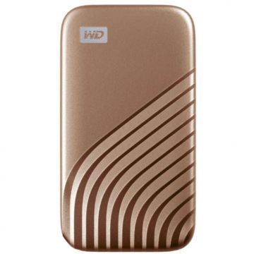 Western&nbsp;Digital SSD Extern WD My Passport™ 2TB, USB 3.2 Gen2 Type-C/A, NVMe, Gold