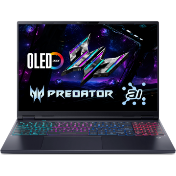 Acer Laptop Acer Predator Helios Neo 16S AI PHN16S-71-7556, Intel Core Ultra 7 255HX, 16 inch, RAM 16 GB, SSD 1 TB, NVIDIA GeForce RTX 5060, Windows 11 Home, Negru