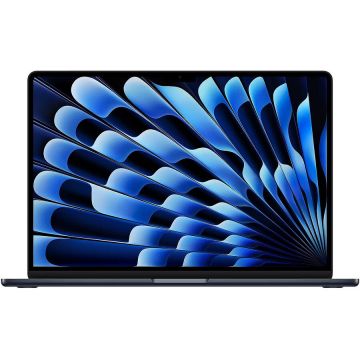 Apple Laptop Apple MacBook Air 15 (2025), Apple M4 (10 nuclee), 15.3 inch, RAM 24 GB, SSD 512 GB, Apple M4 (10 nuclee GPU), macOS Sequoia, Negru
