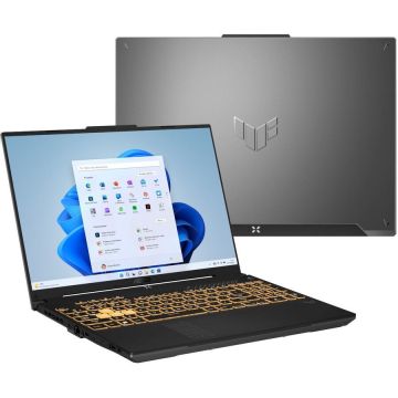 Asus Laptop ASUS TUF Gaming F16 FX607VU-I5165W, Procesor Intel Core 5-210H, Display 16 WUXGA 144Hz, RAM 16GB, SSD 1 TB, Placa video NVIDIA GeForce RTX4050 6GB, Windows 11 Home, Gri