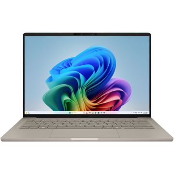 Asus Laptop Asus Zenbook A14 UX3407QA, Snapdragon X1-26-100, 14 inch, RAM 16 GB, SSD 512 GB, Qualcomm Adreno, Windows 11 Home, Bej