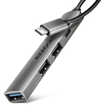AXAGON Hub HUE-STC, 2 × USB 2.0 Tip-A, 1 × USB 2.0 Tip-C, 1 × USB 3.2 Gen 1 Tip-A, Gri
