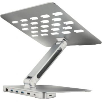 AXAGON Stand de aluminiu HMC-STND cu HUB USB, HDMI, USB-A, PD 100W, LAN, 16