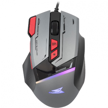 Baracuda Mouse Gaming Barracuda BGM-047 Manta, cu Fir, Iluminare RGB, 12800DPI, Gri