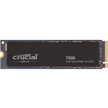 CRUCIAL SSD, Crucial, T500, 1TB, PCIe, Gen4, NVMe, M.2 SSD, CT1000T500SSD8, Negru