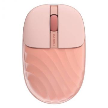 Dareu Mouse Dareu LM135D, Wireless 2.4 GHz, Optic, 1200 dpi, 5 butoane + scroll, Roz