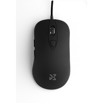 Dream&nbsp;Machines Mouse cu fir Dream Machines DM1S2, Gaming, 12000 dpi, Negru matt