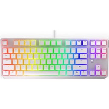 Endorfy Tastatura gaming Endorfy EY5A009, Cu fir, USB, Iluminare RGB, Alb