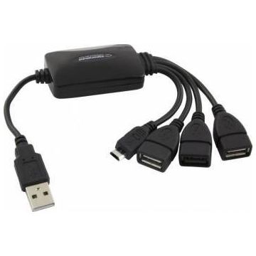 ESPERANZA ESPERANZA EA158 Hub 4 Porty USB 2.0 - 3 x USB, 1 x microUSB.