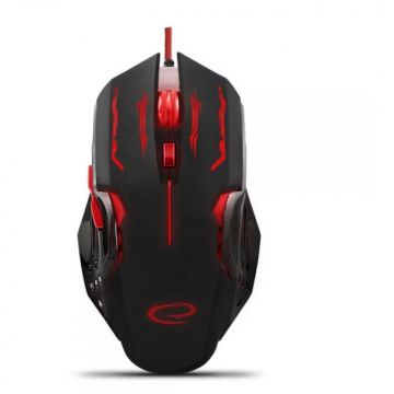 ESPERANZA Mouse ESPERANZA Apache EGM403R, Cu fir, 2400 dpi, Iluminare LED, Rosu-negru